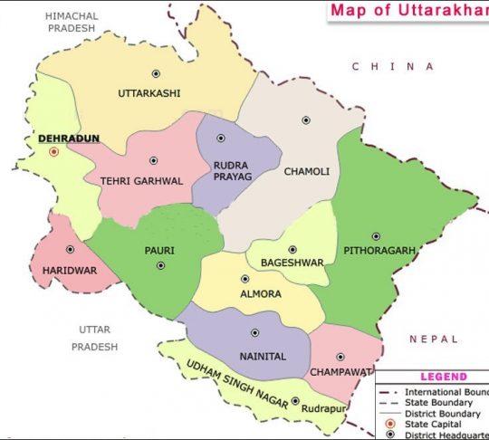 Uttarakhand Map